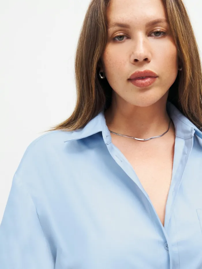 Reformation Tops Will Oversized Shirt Es Horizon 8211 Women