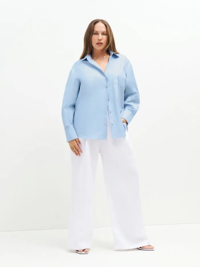 Reformation Tops Will Oversized Shirt Es Horizon 8211 Women