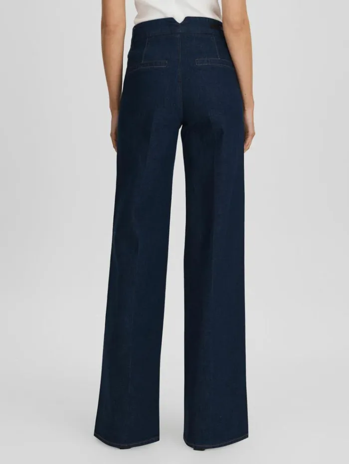 REISS Denim Women Paige High Rise Wide Leg Jeans Edinburgh