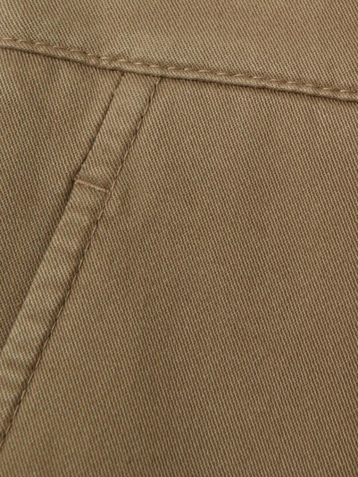 REISS Pants Women Cotton Blend Wide Leg Trousers Dark Camel