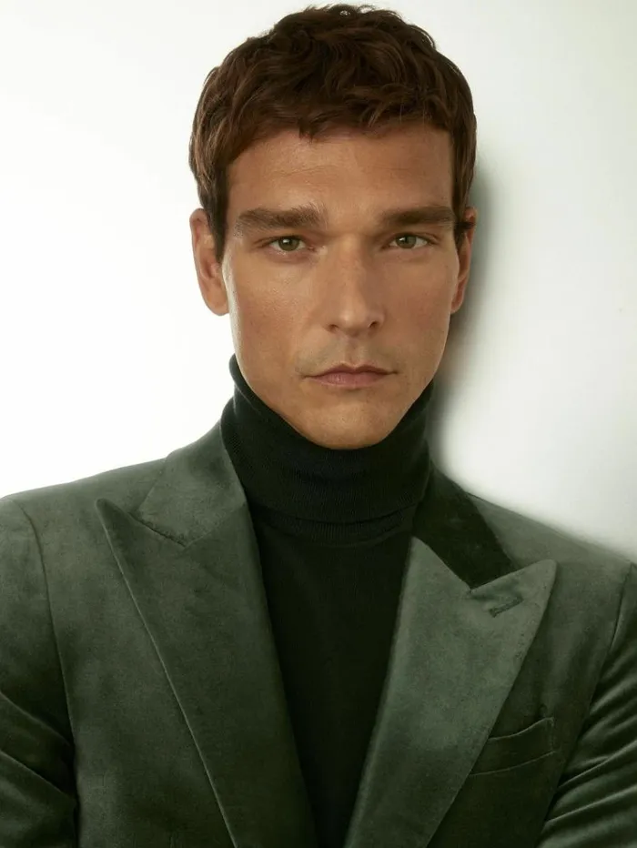 REISS Suits and Tailoring Men Cotton Blend Velvet Blazer Sage Green