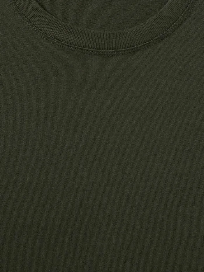 REISS TShirts Men Oversized Garment Dye TShirt Dark Green
