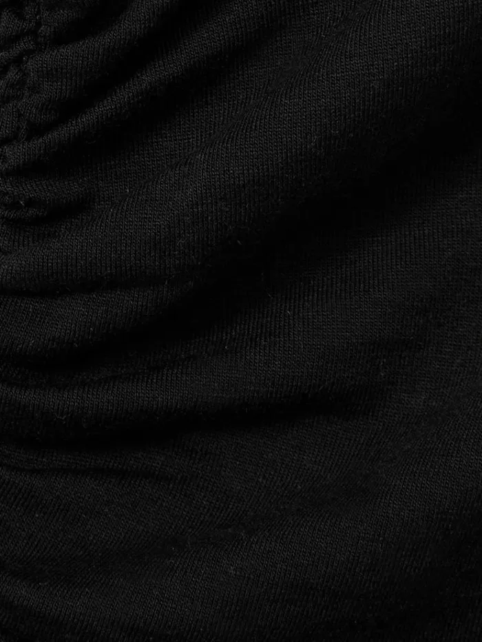 REISS Tops Women Marled Asymmetric Ruched Top Black