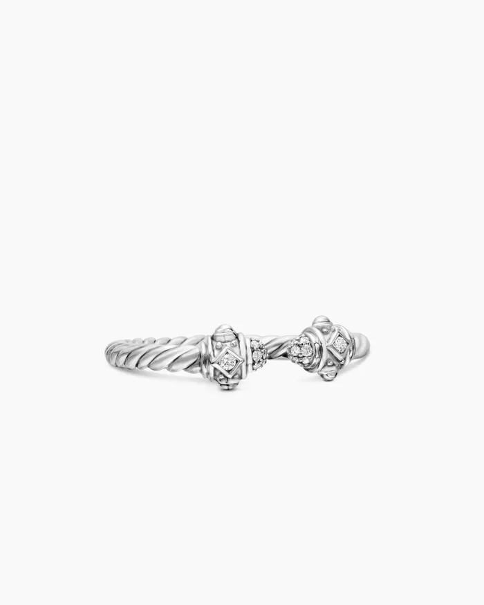 Renaissance Ring In 18K White Gold With Diamonds 23mm Women David Yurman Petite Renaissance Ring In 18K White Gold With Diamonds 23mm Women David Yurman Petite