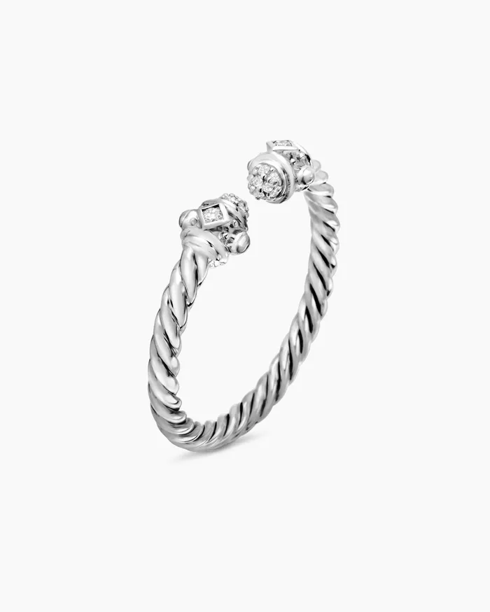 Renaissance Ring In 18K White Gold With Diamonds 23mm Women David Yurman Petite Renaissance Ring In 18K White Gold With Diamonds 23mm Women David Yurman Petite