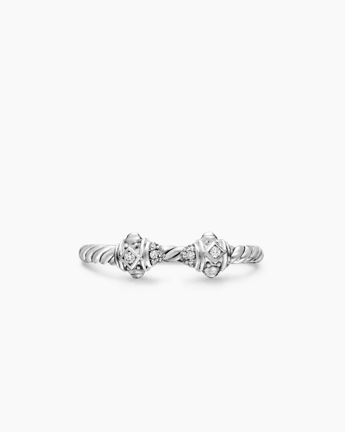 Renaissance Ring In 18K White Gold With Diamonds 23mm Women David Yurman Petite Renaissance Ring In 18K White Gold With Diamonds 23mm Women David Yurman Petite