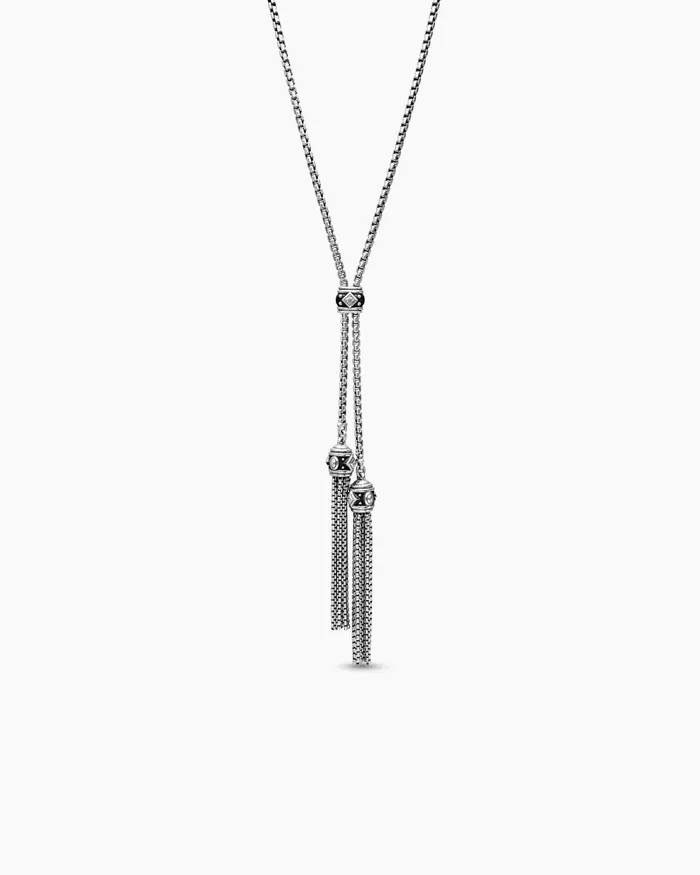 Renaissance Tassel Necklace In Sterling Silver With Diamonds Women David Yurman Y Necklace Renaissance Tassel Necklace In Sterling Silver With Diamonds Women David Yurman Y Necklace