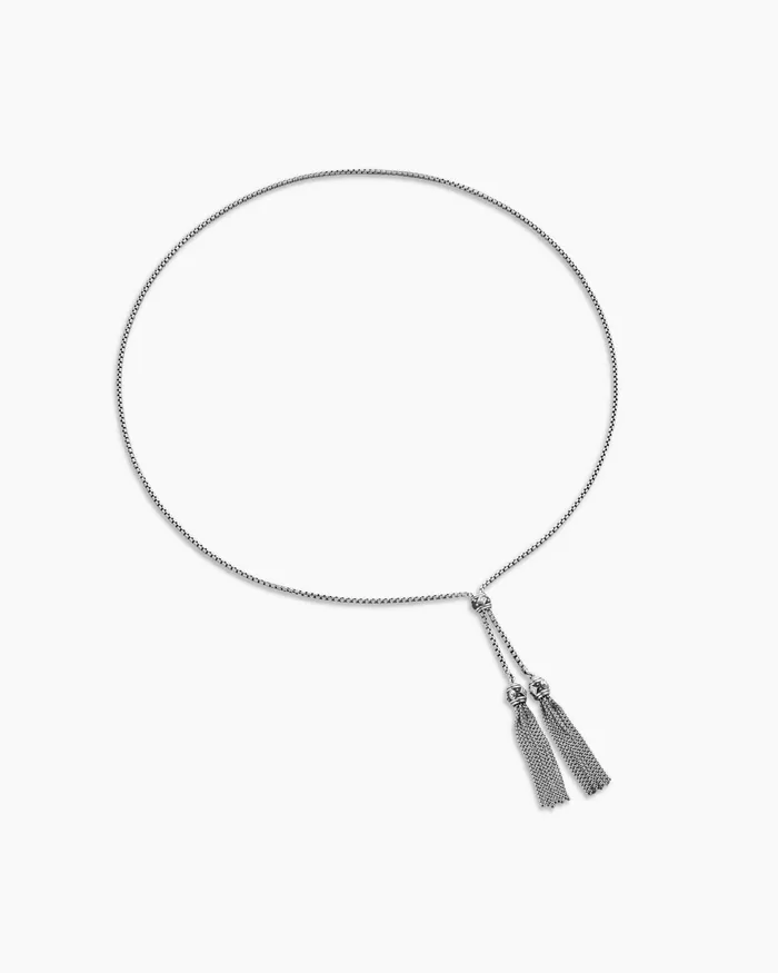 Renaissance Tassel Necklace In Sterling Silver With Diamonds Women David Yurman Y Necklace Renaissance Tassel Necklace In Sterling Silver With Diamonds Women David Yurman Y Necklace