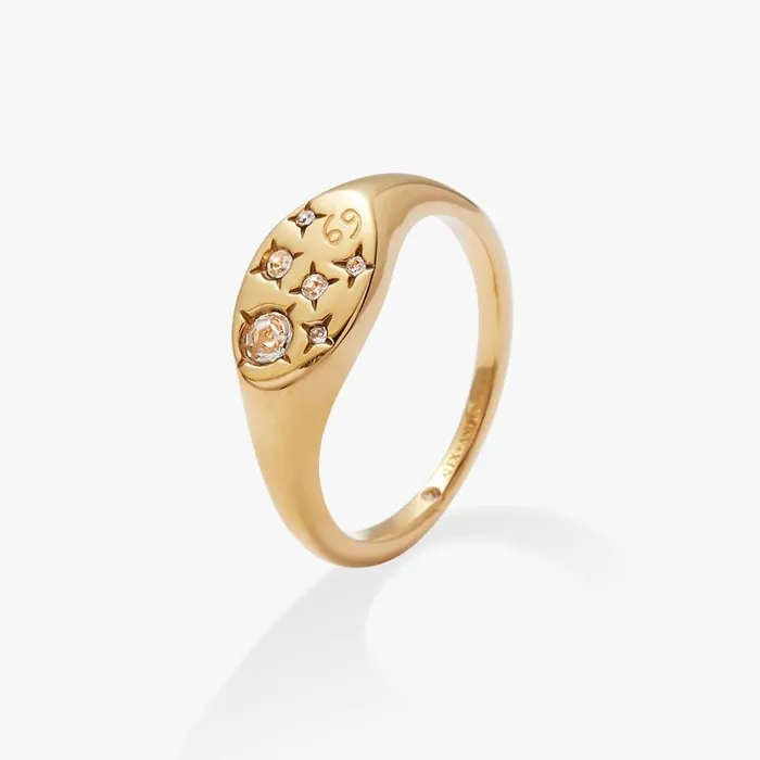 Rings Women Alex And Ani Cancer Zodiac Ring Stainless Steel Gold