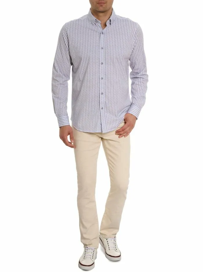 Robert Graham Button Down Shirts Men Balix Motion Long Sleeve Knit Shirt Multi