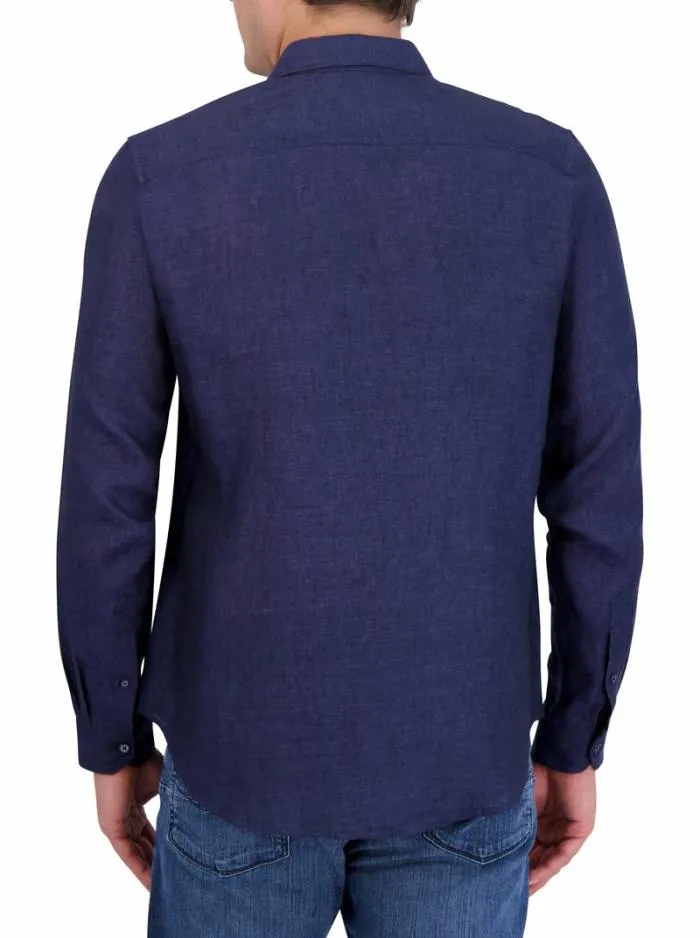 Robert Graham Button Down Shirts Men Baradero Long Sleeve Button Down Shirt Navy