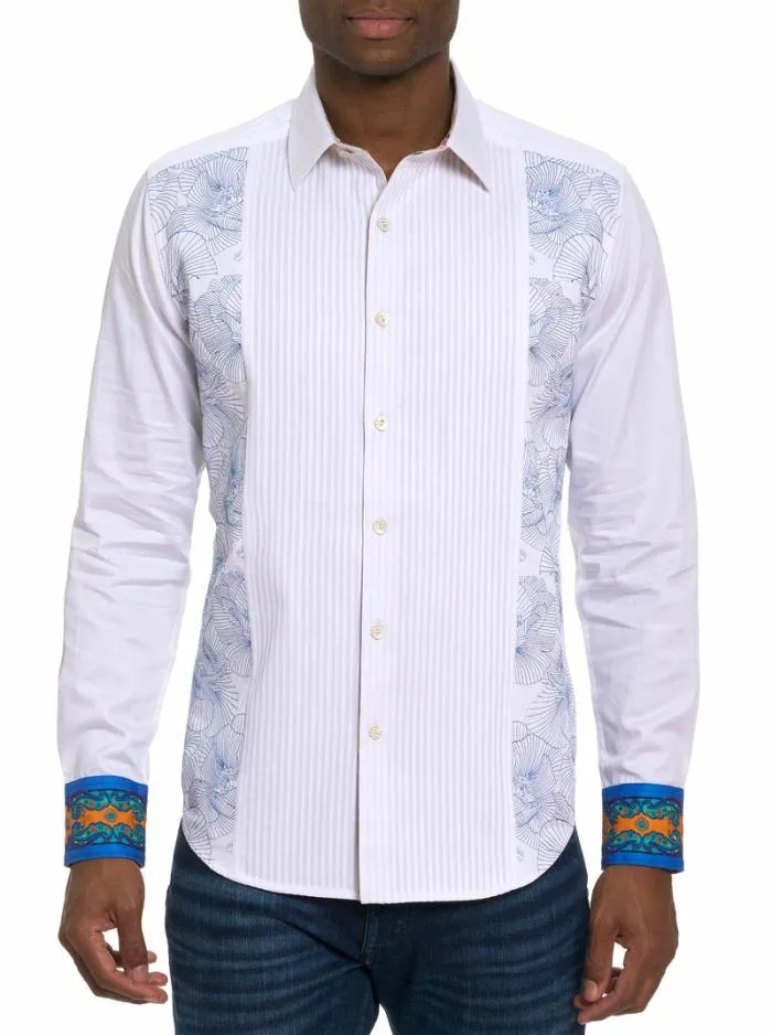 Robert Graham Button Down Shirts Men Limited Edition The Pleiades Long Sleeve Button Down Shirt White