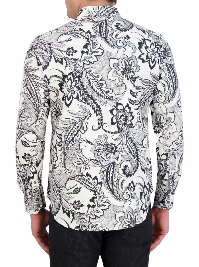 Robert Graham Button Down Shirts Men Nadeera Long Sleeve Button Down Shirt White