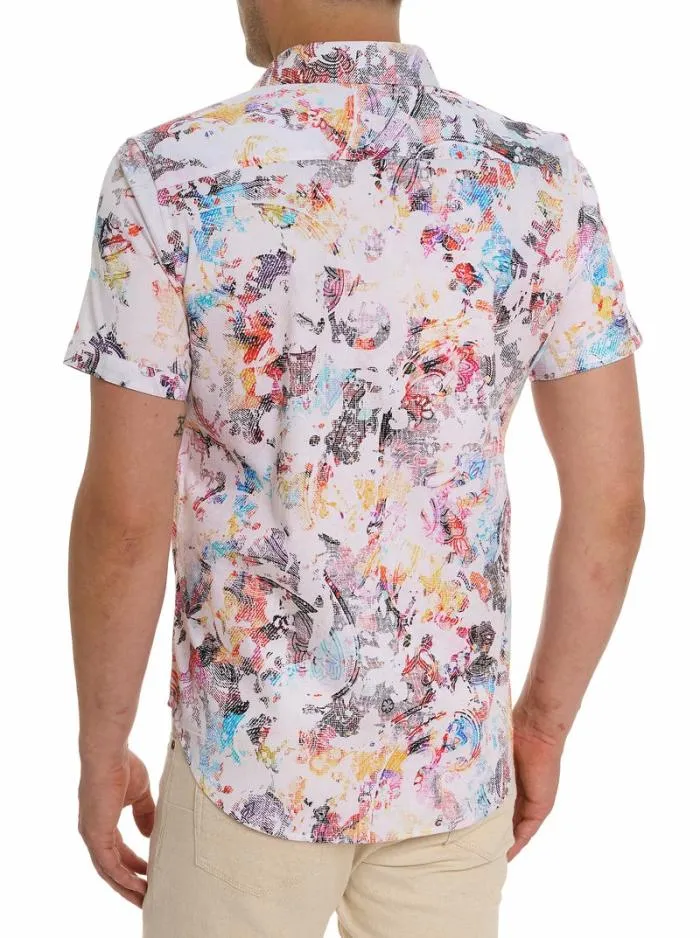 Robert Graham Button Down Shirts Men Splash Of Color Short Sleeve Button Down Shirt Classic
