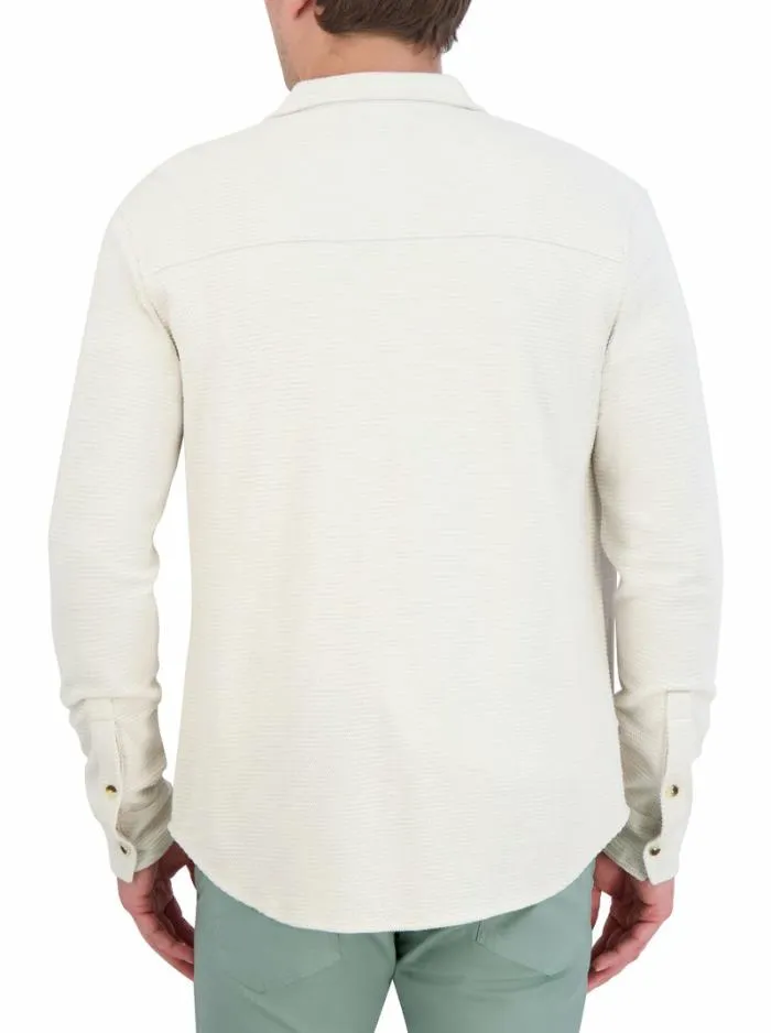 Robert Graham Outerwear Men Brunner Long Sleeve Knit Offwhite