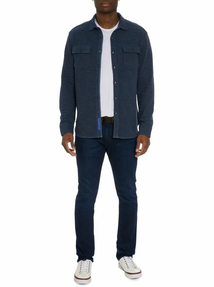 Robert Graham Outerwear Men Brunner Long Sleeve Knit Offwhite