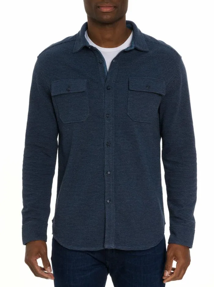 Robert Graham Outerwear Men Brunner Long Sleeve Knit Offwhite