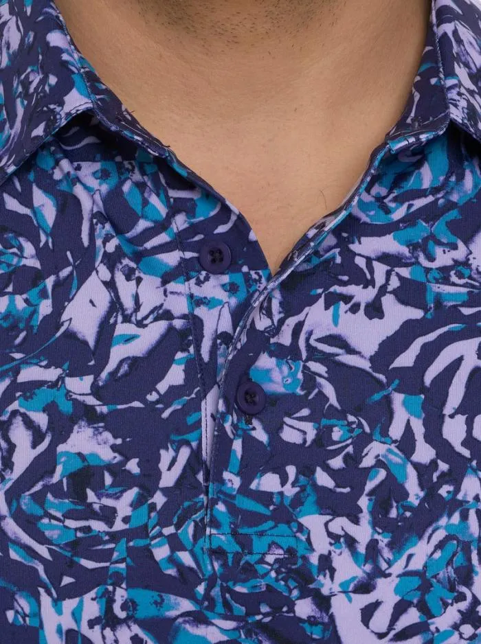 Robert Graham Polos and TShirts Men Abstract Rose Performance Polo Purple