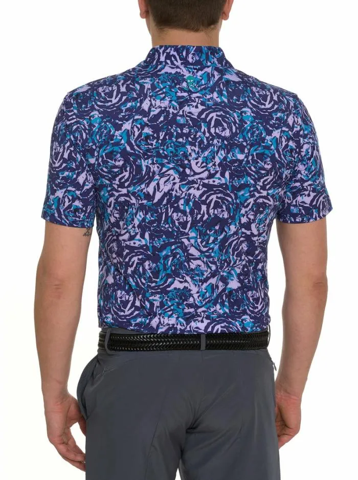 Robert Graham Polos and TShirts Men Abstract Rose Performance Polo Purple