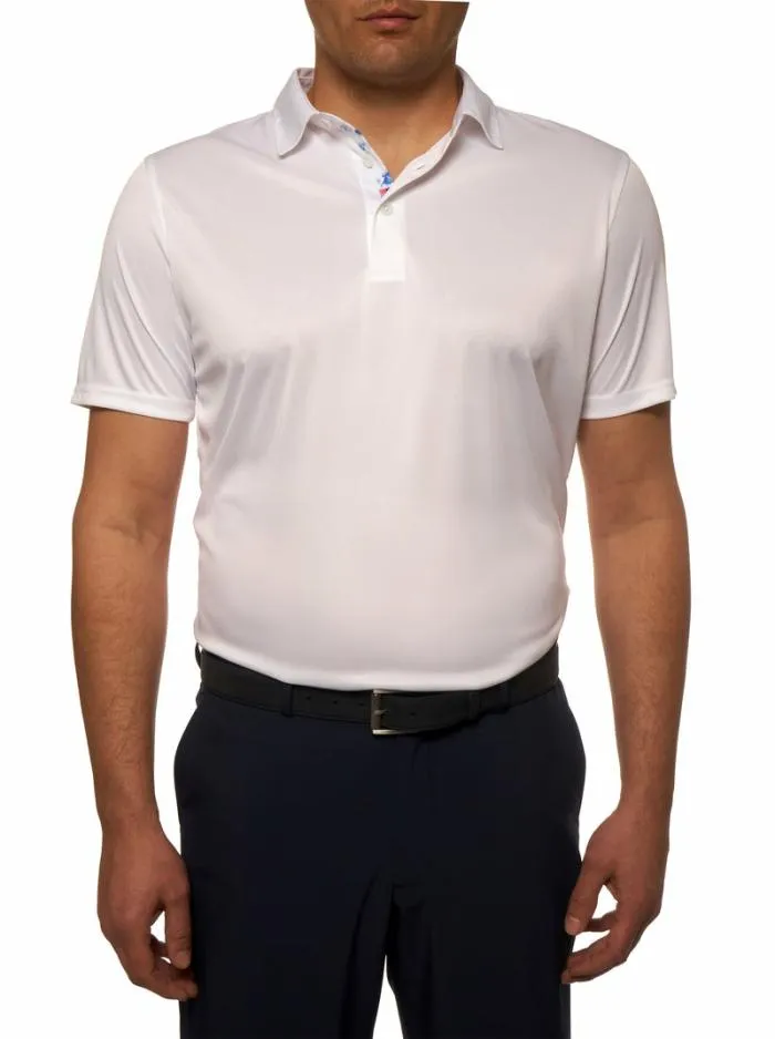 Robert Graham Polos and TShirts Men Axelsen Performance Polo White