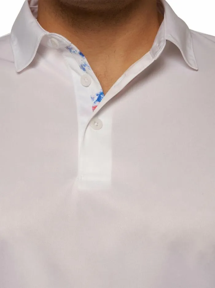 Robert Graham Polos and TShirts Men Axelsen Performance Polo White