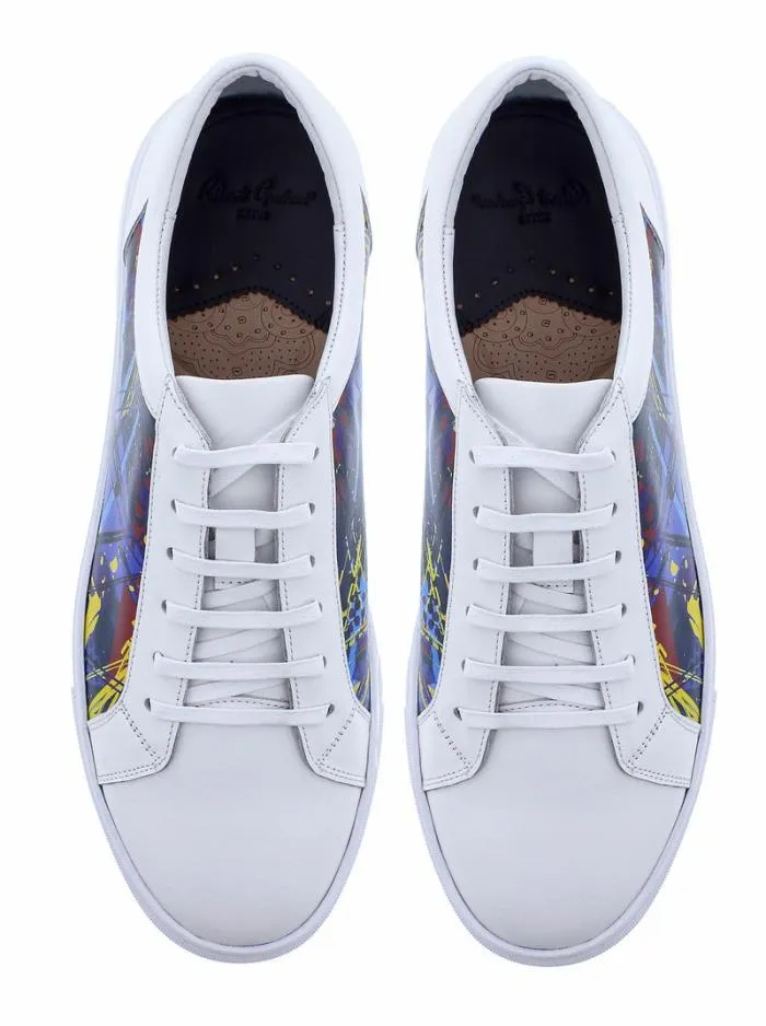 Robert Graham Shoes Men Cascade Sneakers White