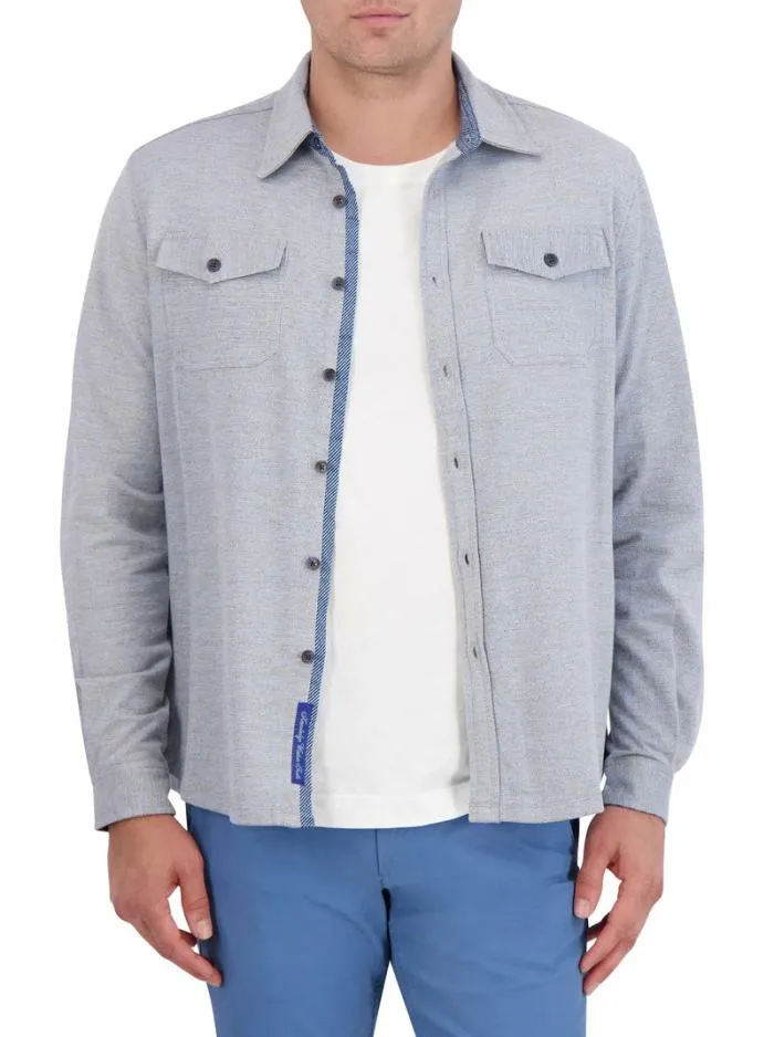 Robert Graham Sweaters and Knits Men Storrs Long Sleeve Knit Shirt Jacket Blue Robert Graham Sweaters and Knits Men Storrs Long Sleeve Knit Shirt Jacket Blue