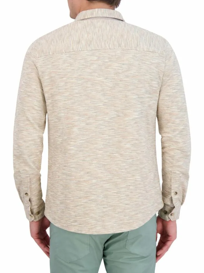 Robert Graham Sweaters and Knits Men Storrs Long Sleeve Knit Shirt Jacket Blue