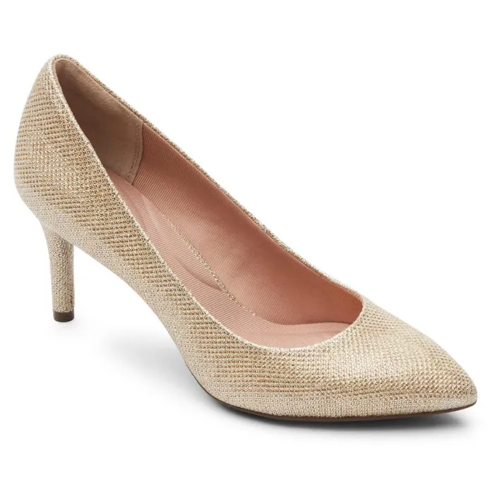 Rockport Heels Women Total Motion 75mm Pointed Toe Heel Nude Glam