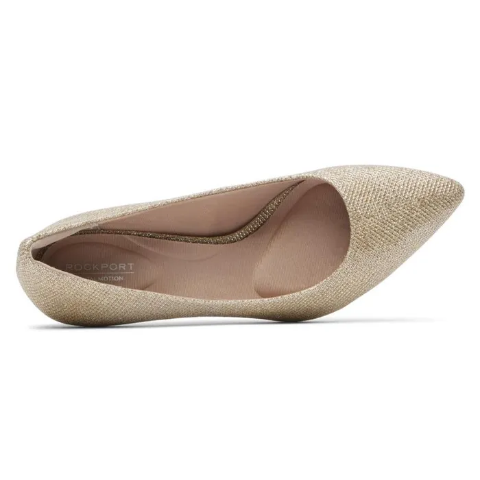 Rockport Heels Women Total Motion 75mm Pointed Toe Heel Nude Glam