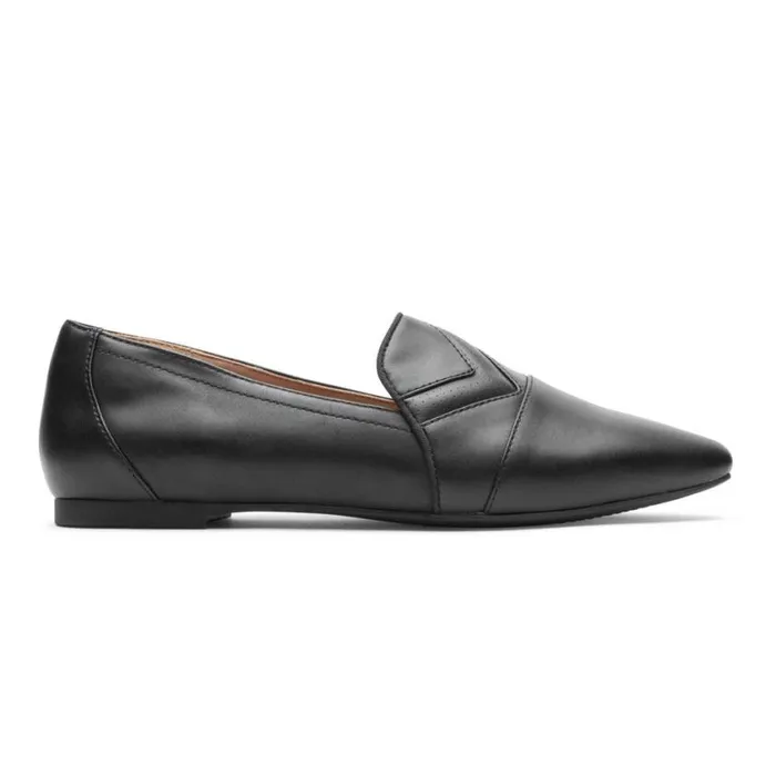 Rockport Loafers Women Total Motion Laylani Chevron SlipOn Loafer Black Lthr