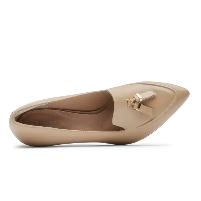 Rockport Loafers Women Total Motion Sheehan Orn Loaf Warm Beige Leather