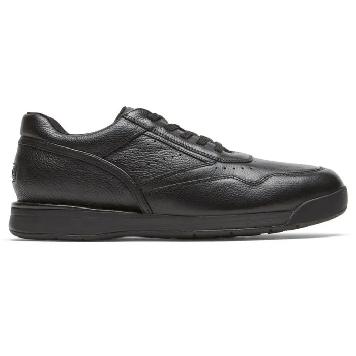 Rockport Sneakers Men ProWalker 7100 Plus LaceUp Active Shoe Triple Black Lea