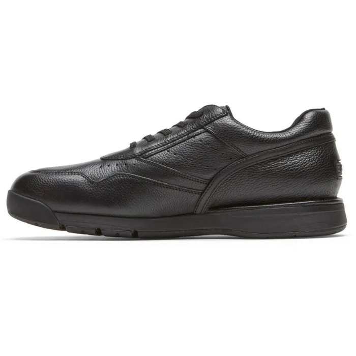 Rockport Sneakers Men ProWalker 7100 Plus LaceUp Active Shoe Triple Black Lea