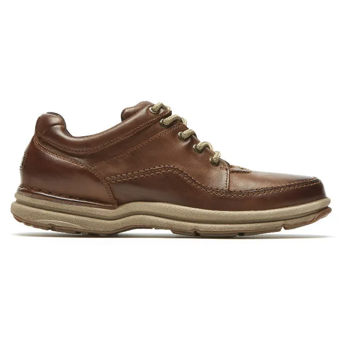 Rockport Sneakers Men World Tour Classic Lace Up Brown Leather