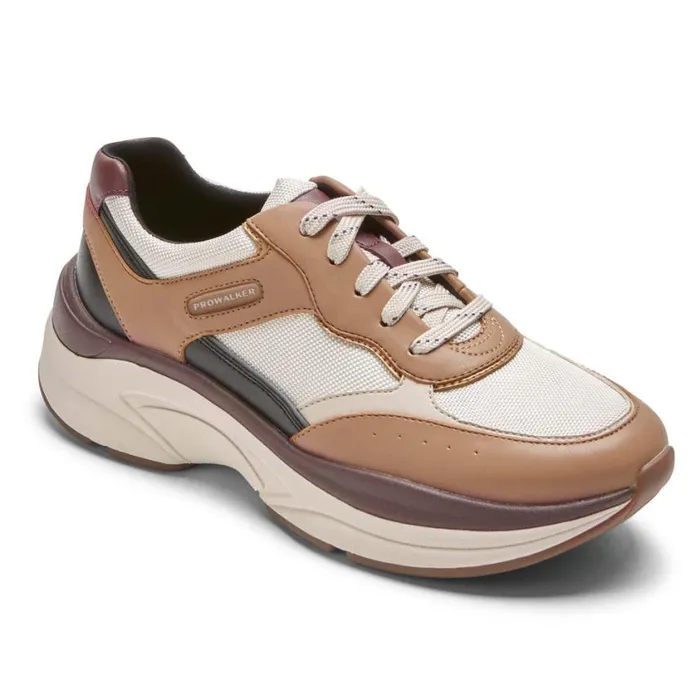 Rockport Sneakers Women Prowalker Eco Sneaker Tanblack Lthrtextile Eco