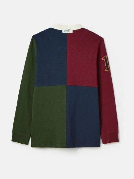 Rugby Shirts Boys Joules Multi Grandad Collar Rugby Shirt
