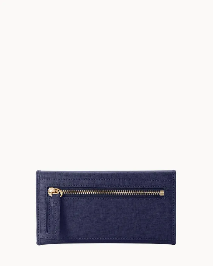Saffiano Continental Clutch Marine Women Dooney and Bourke Wallets Saffiano Continental Clutch Marine Women Dooney and Bourke Wallets