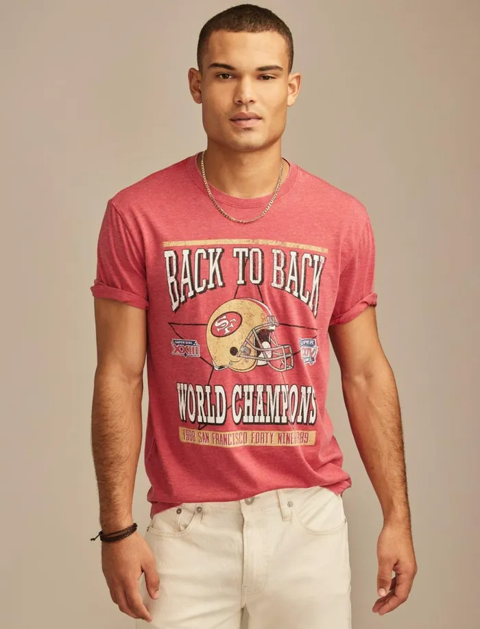 San Francisco 49ers Graphic Tee 636 Red Men Lucky Brand Graphic Tees