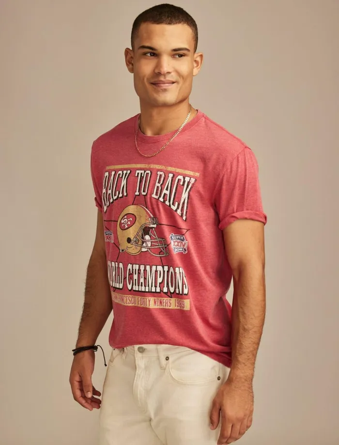 San Francisco 49ers Graphic Tee 636 Red Men Lucky Brand Graphic Tees