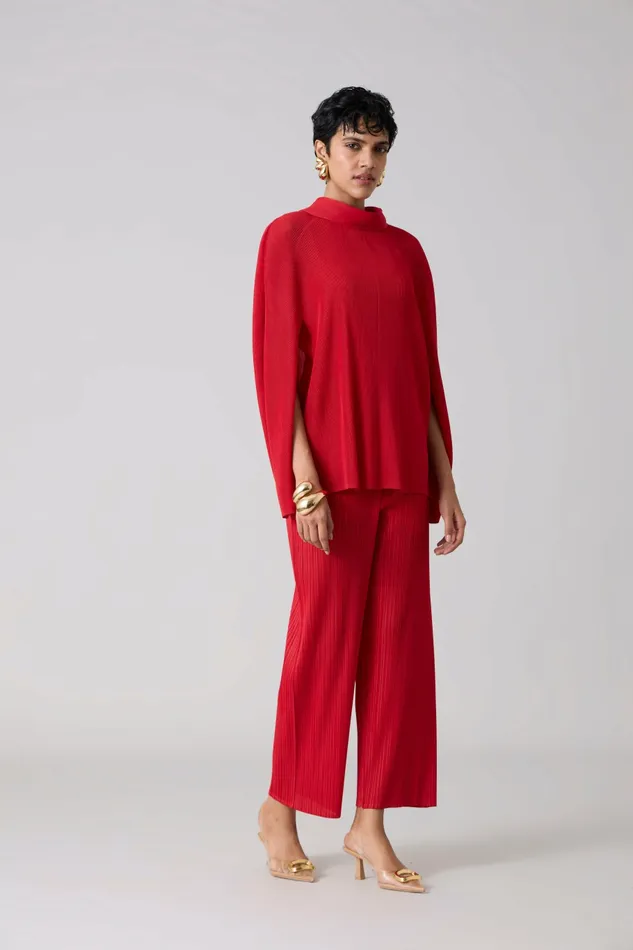 Scarlet Sage CoOrd Sets Lark Cape Set 8211 Red 8211 Women