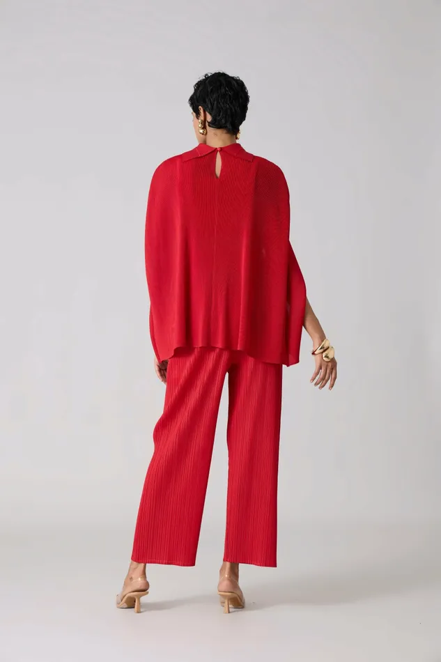 Scarlet Sage CoOrd Sets Lark Cape Set 8211 Red 8211 Women