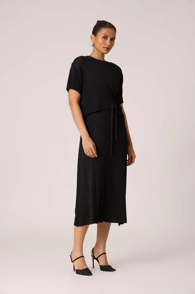 Scarlet Sage Dresses Elsie Cape Dress 8211 Black 8211 Women