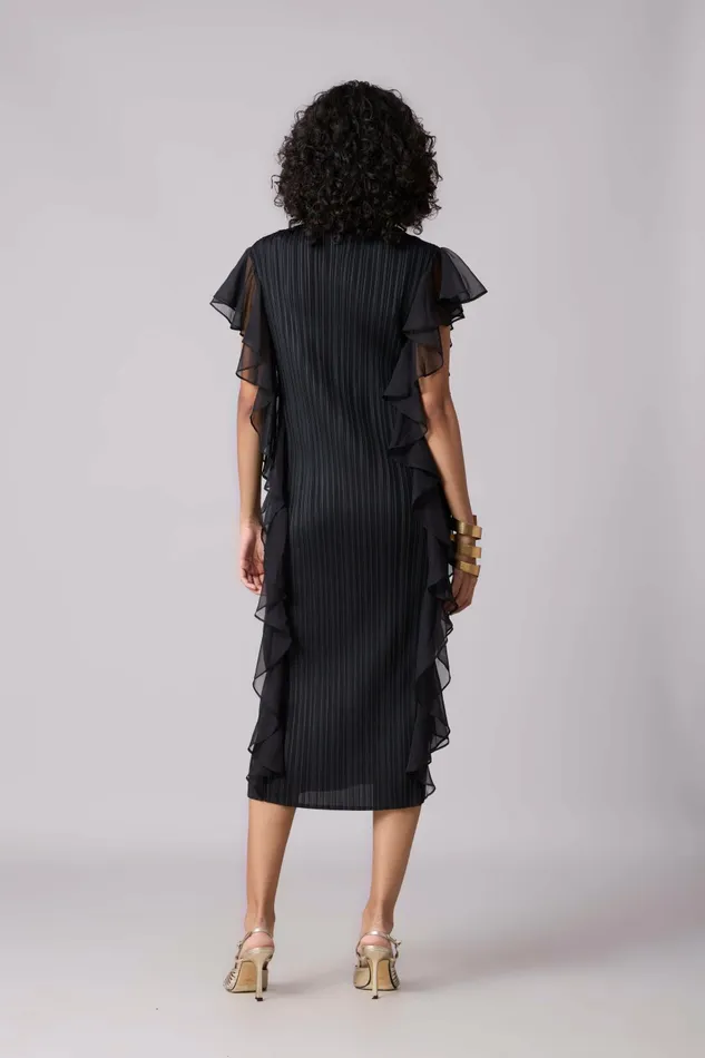 Scarlet Sage Dresses Lissy Ruffle Dress 8211 Black 8211 Women