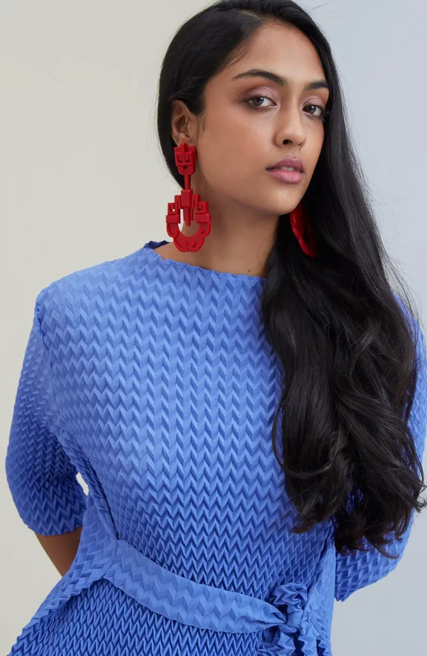 Scarlet Sage Gissa Bicalho Shanghai Earrings 8211 Lipstick Red 8211 Women