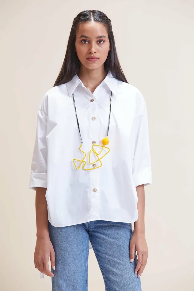 Scarlet Sage Samuel Coraux Triano Long Necklace 8211 Yellow 8211 Women
