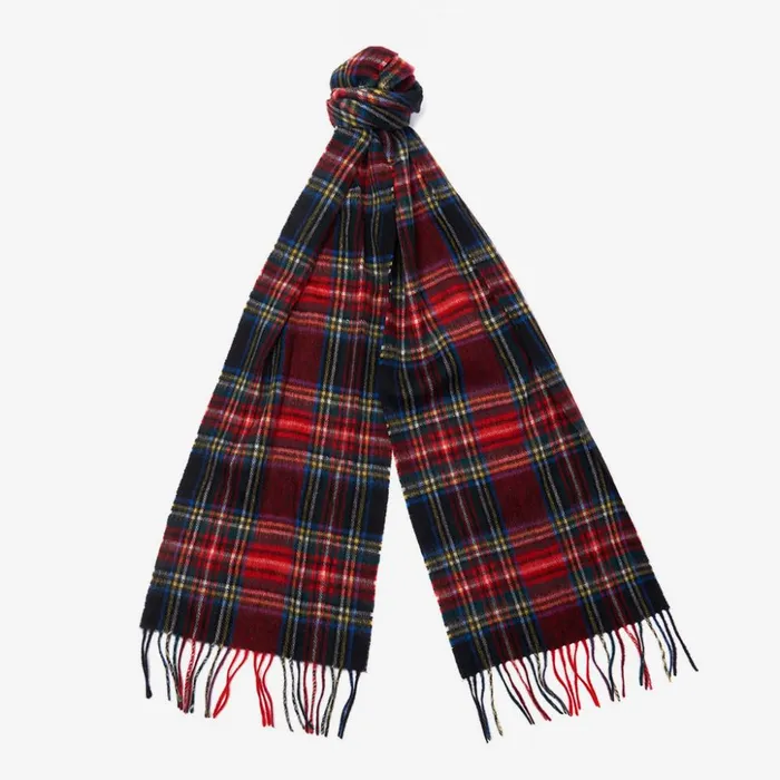Scarves and Neckwear MenWomen Orvis Barbour New Check Tartan Scarf Stewart Black