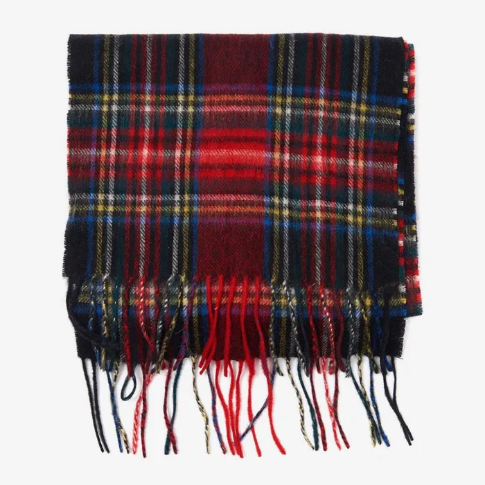 Scarves and Neckwear MenWomen Orvis Barbour New Check Tartan Scarf Stewart Black