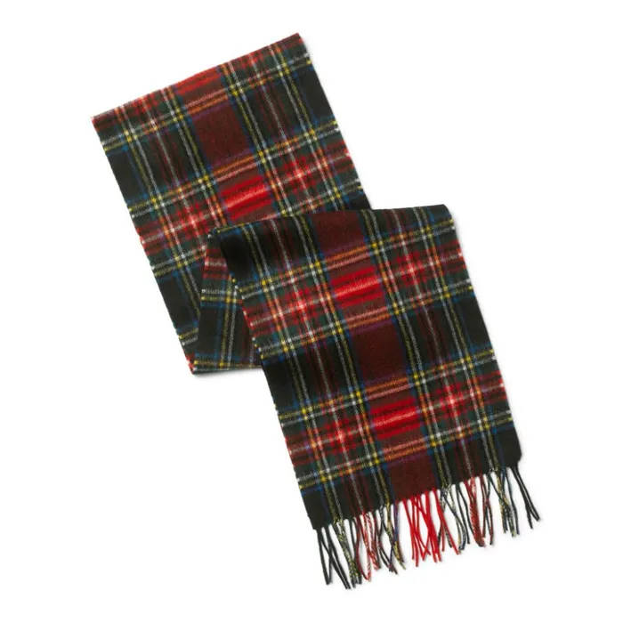 Scarves and Neckwear MenWomen Orvis Barbour New Check Tartan Scarf Stewart Black