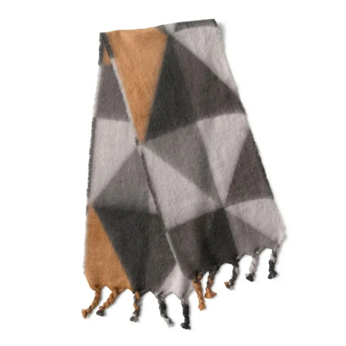 Scarves and Neckwear Women Orvis Colorblock Cozy Scarf Charcoalnatural